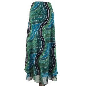 East 5th Green and Blue Maxi Skirt